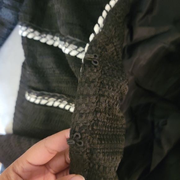 Zara: NWT Braided Trim Tweed Blazer - Picture 4 of 10